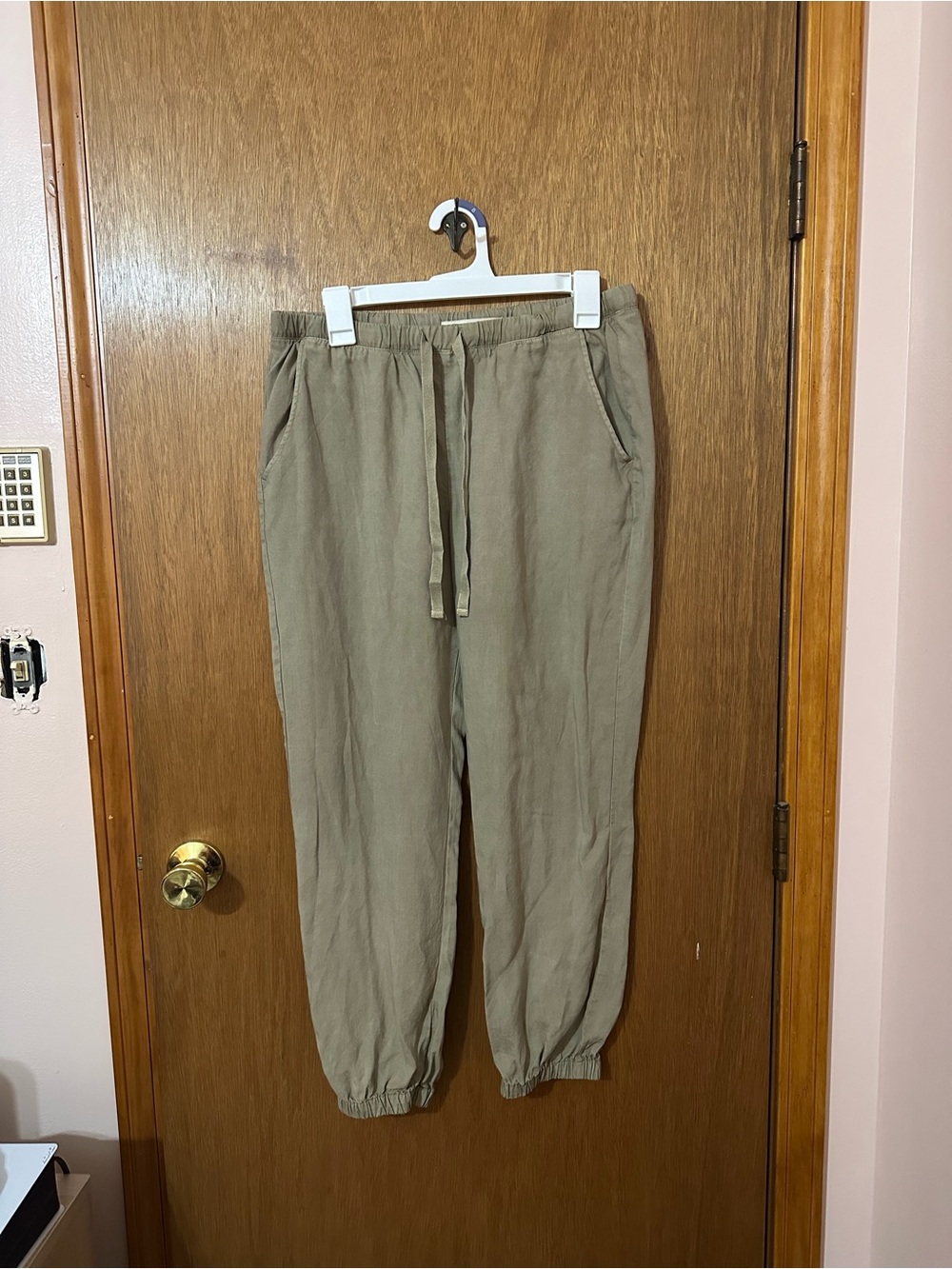 cloth & stone green drawstring Joggers